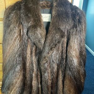 Luxurious Brown Real Fur Coat
